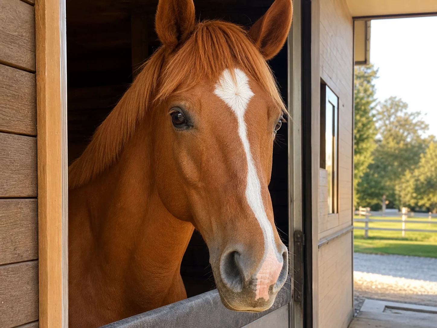 Natural iPhone-style photo of a Horse before Ink Wash conversion