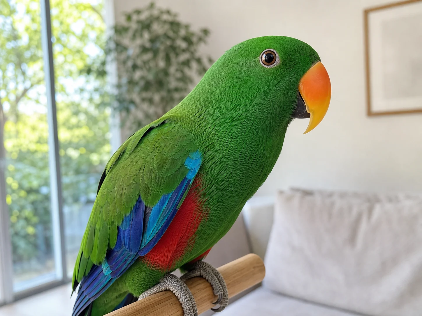 Natural iPhone-style photo of a Parrot before Pencil Sketch conversion