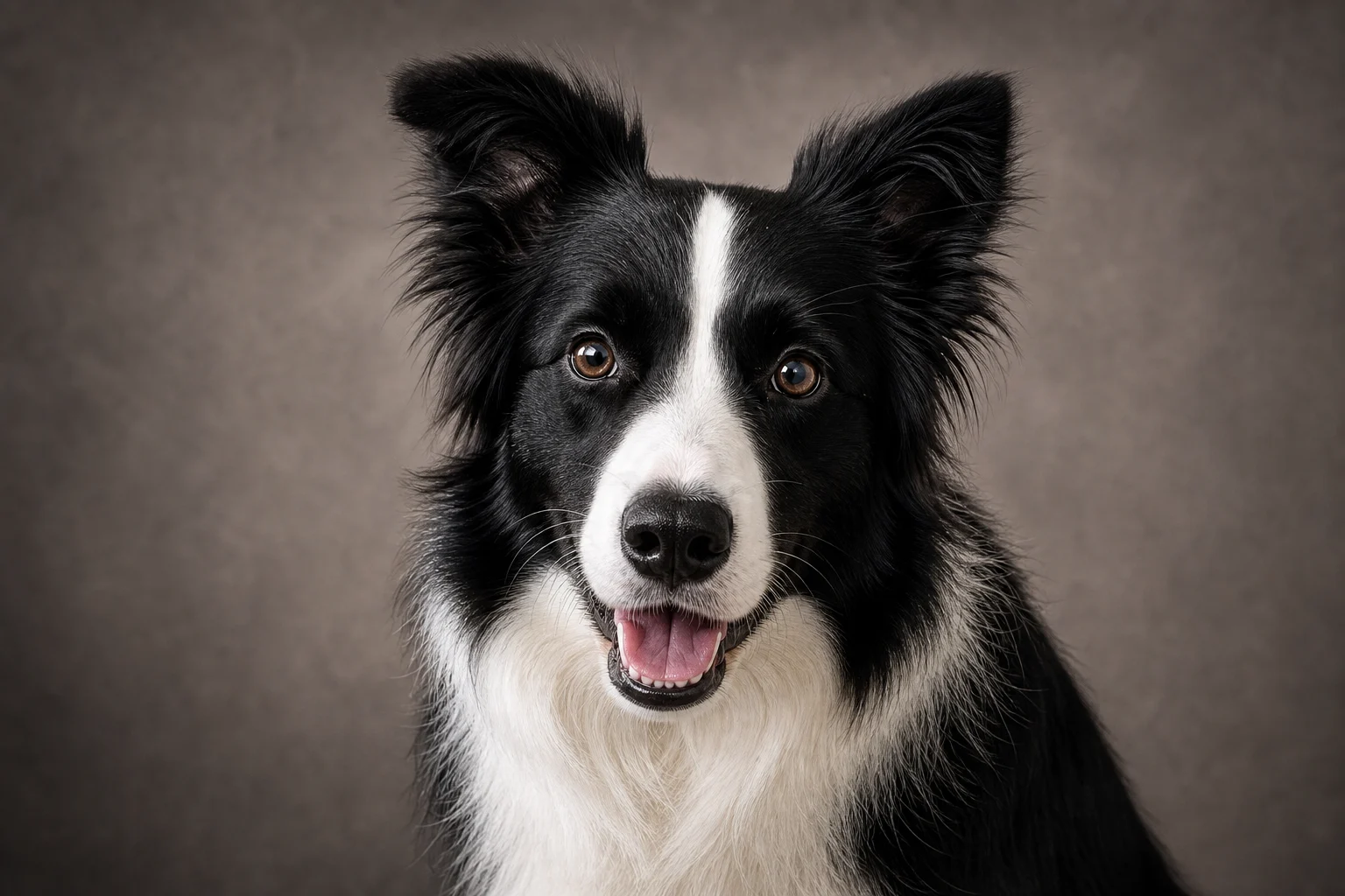 Studio Photo Border Collie pet portrait example